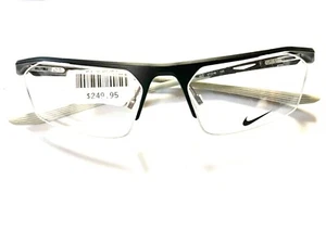 NIKE Eyeglasses 8050 003 Satin Black 57-18-145 with Case - Picture 1 of 4