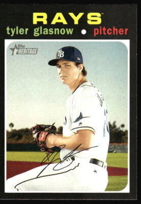2020 Topps Heritage Tyler Glasnow #365 Tampa Bay Rays - Image 1 of 2