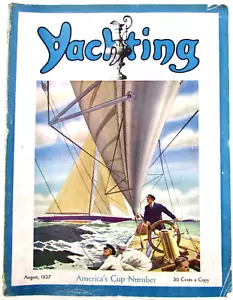 YACHTING MAGAZINE AUGUST 1937 AMERICA'S CUP NUMBER 172 PAGES - Picture 1 of 10