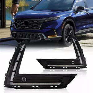 For Honda CR-V CRV 2023-2024 Pair LED Fog Lamp Daytime Running Light Turn Signal - Picture 1 of 14