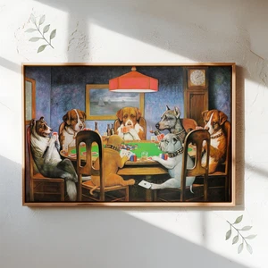 A Friend in Need, 1903,  C.M.Coolidge, Dogs Playing Poker Giclee Canvas Print - Picture 1 of 6