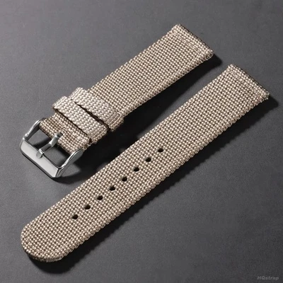 Correa de reloj de lona de liberación rápida 18 20 22 mm correa de reloj de tela militar Foto 1 de 4