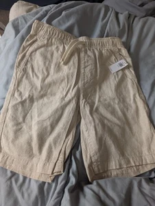 Old Navy Tan Linen Blend Shorts Boys 10/12 - Picture 1 of 3