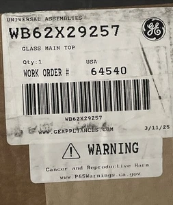 Genuine Brand New Oem WB62X29257 Maintop Glass - Picture 1 of 1