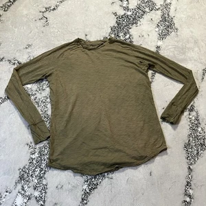 Free People We The Free Arden T-Shirt Damen Größe L Grün Daumenlöcher Relaxed - Bild 1 von 7