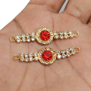 6 Pcs, Rhinestone connector - Picture 1 of 8