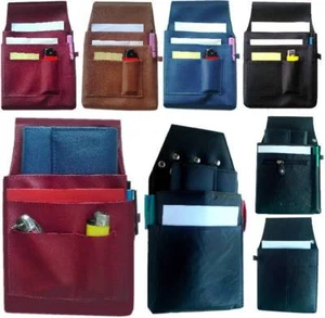 Leather Waiter Pocket Holster Belt Bag Case Waiter Wallet Bag - Picture 1 of 17