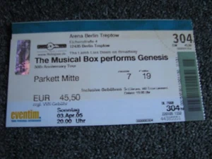 The Musical Box performs Genesis-Altes Ticket-03.04.2005-Gebrauchte Konzertkarte - Bild 1 von 2