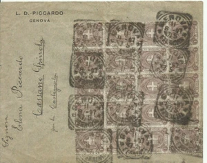Lettera con blocco da 20x 1 cent. Umberto 11.08.1897 - Spettacolare - Foto 1 di 1