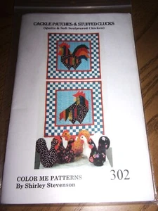 COLOR ME PATTERNS "CACKLE PATCHES & STUFFED CLUCKS", QUILT & SCULPTURE PATTERN - Picture 1 of 1