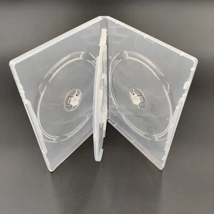 3 X 4 WAY DVD CASE SUPER CLEAR  14MM SPINE - FILM GAME BLUE RAY DVDS WITH SLEEVE - Picture 1 of 4