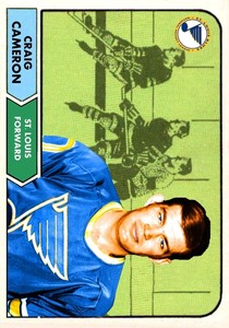 Custom made OPC like 1968-69 St. Louis Blues Craig Cameron Hockey card blue