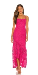 Lovers And Friends Revolve Heart Of Gold Maxi Dress Fuchsia Pink Size Medium - Picture 1 of 9