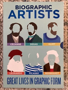 Biographic Artists Cezanne Degas Klimt Leonardo Picasso Rembrandt 6 PB Book Set - Picture 1 of 4