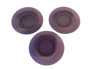 JUEGO DE 3 PLATOS ENSALADA POSTRE AROS FRANCIA BORMIOLI ROCCO FORUM AMATISTA CIRUELA  - Imagen 1 de 12