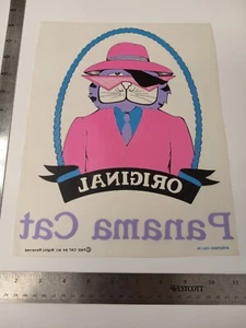 Vintage (Original Bootleg Aufbügeln/Wärmeübertragung) Panama Cat Cool 1984 - Bild 1 von 1
