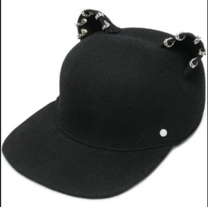 Karl Lagerfeld Choupette Katzenohren Wollmütze mit Piercings schwarz Gr. Small Pensioniert - Bild 1 von 4