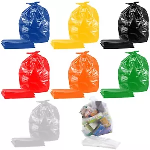 Bin Liner Bags 18" x 29" x 39" 160Gauge (90ltr) Assorted Rubbish Waste Bin Bags - Picture 1 of 26