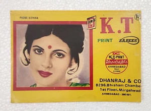 Vintage Original K. T. Print Sarees, Dhanraj & Co. Lables Collections - Picture 1 of 4