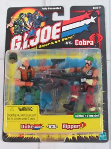 G.I. Joe vs. Cobra Duke vs. Ripper 2002 Hasbro 3 3/4 inch NEU - Bild 1 von 5