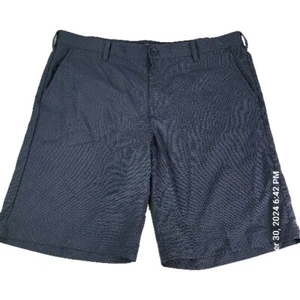 IZOD Shorts Men's Size 40 Blue Plaid Golf Flat Front Wicking Activewear - Picture 1 of 4