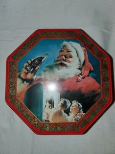 Coca Cola Classic Style Advertising Ad Drink Coke Litho Tin Can Container w Lid - Picture 1 of 6