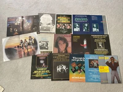 BEE GEES & ANDY GIBB  1975 - 1984 ORIGINAL PRINT POSTER TYPE AD LOT OF 14 RSO - Image 1 of 4