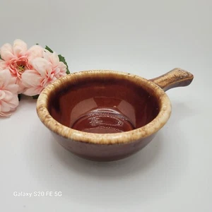Vintage Hull Pottery Oven Proof Brown Drip Handled Dish Single Serving - Picture 1 of 13