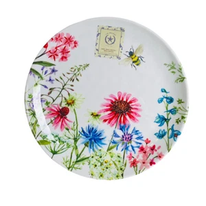 Rachel Ashwell Spring Florals Bumblebee 9" Melamine Salad Side Plates Set of 4  - Picture 1 of 1