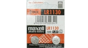2 MAXELL LR1130 AG10 189 L1131 389 V10GA 1.5 V BATTERY - Picture 1 of 1