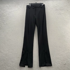 Pinko Flared Trousers Black Flared Front Slit Party Holiday Carrer Pants Size 38 - Picture 1 of 14
