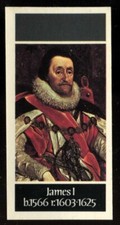 Tobacco Card, Carreras, Black Cat, KINGS & QUEENS OF ENGLAND,1977, James I #32