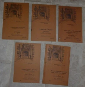Lot of 5 Vintage Aviation Engine Home Study Booklets from 1945-1946 - Picture 1 of 5