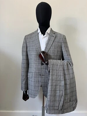 Impresionante Traje Hackett Audaz Príncipe de Gales POW Cuadros 100% Lana PVP £850 Foto 1 de 4