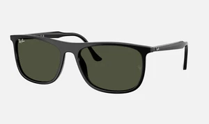 New Ray-Ban Sunglasses RB 2216 901/31 61-18 145 Black XL Frame Grey-Green Lenses - Picture 1 of 7