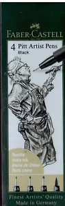 Faber Castell 4 Pitt Artist Pens NEW GENUINE - Picture 1 of 1