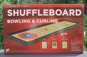 3-in-1 Tabletop Shuffleboard Bowling & Curling Game Set New In Unopened Box - Picture 1 of 2