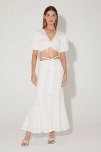 Anthropologie Hansel & Gretel Hillen Flared Midi Skirt Size L - Picture 1 of 10