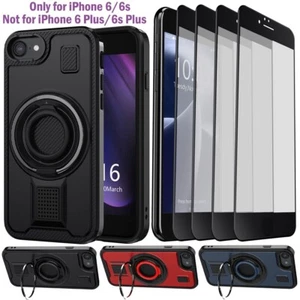 Funda protectora de pantalla con anillo duro y soporte a prueba de golpes para Apple iPhone 6/6s - Imagen 1 de 32