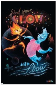 Disney Pixar Elemental Find Your Glow Poster By Trends 23488 - Picture 1 of 2