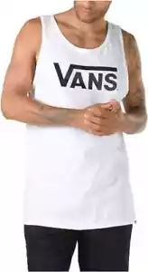 Vans Classic Cotton Tank Top (White/Black) Graphic Sleeveless Tee Small NWT - Picture 1 of 3