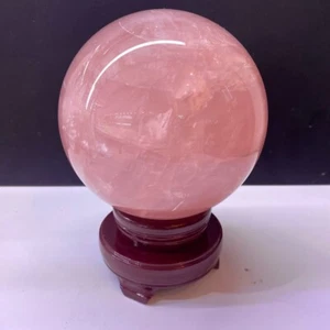 4.79LB Top Natural Pink Rose Quartz Crystal Sphere Energy Healing stone Ball - Picture 1 of 6