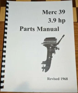 Mercury Merc 39 Outboard Motor Parts Manual 3.9hp --1968 - Picture 1 of 3