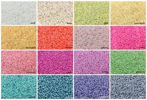Rocailles Ceilán Ø 2/3/4 mm 100 g selección de color cuentas de vidrio perla, RP-55 - Imagen 1 de 19