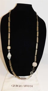 Splendida collana lunga in resina con perline Giorgio Armani - Foto 1 di 4