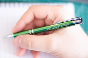 Gift Pen Personalised Engraved Metal Pens with text or logo in pouch - Picture 1 of 45