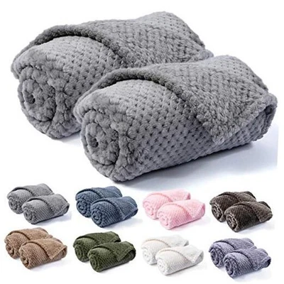 Manta para mascotas para perros o gatos - Cálida suave difusa felpa polar S/24" x 32" gris Foto 1 de 4