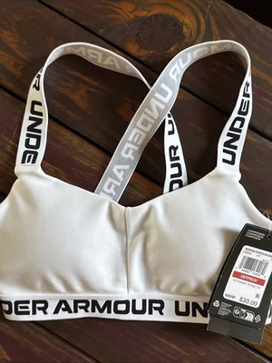 Under Armour Women's Crossback Low Sports Bra Strappy XS Compression NWT - Image 1 of 3
