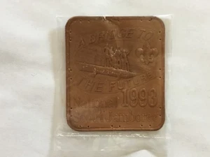 1993 National Scout Jamboree Leather patch cs - Picture 1 of 1