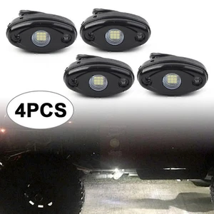4pcs LED Rock Light Car Pickup Under Body Trail Rig Lamp White 9W High Power SUV - Picture 1 of 9